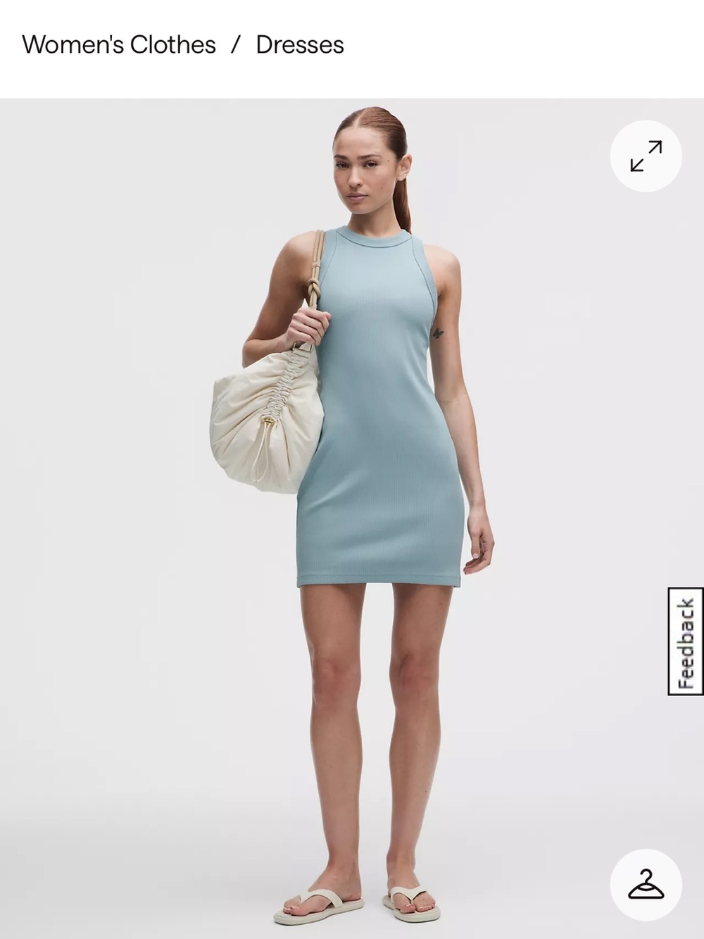 Lululemon | Ribbed Heavyweight Cotton Blend Mini Dress
